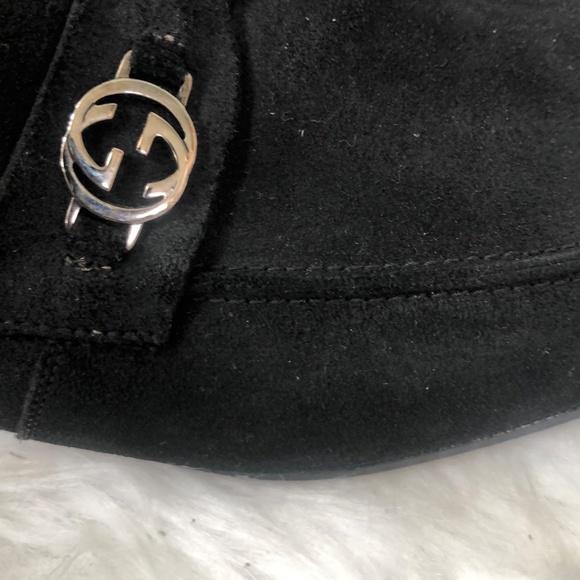 Gucci Black Suede Men\'s Loafer Dress Made In Italy Size 9.5